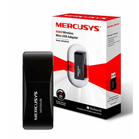 Adaptador USB Mini WiFi Mercusys MW300UM 300Mbps