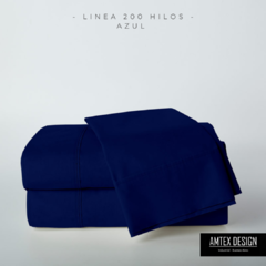 JUEGO DE SABANAS 200 H 1 1/2 AZUL