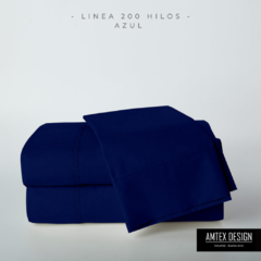 JUEGO DE SABANAS 200 H TWIN AZUL