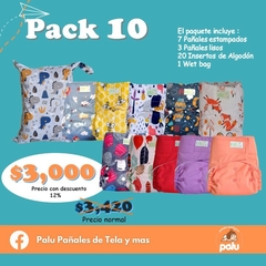 PAQUETE DE 10 PAÑALES
