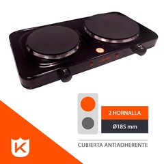 Anafe Electrico 2 Hornallas Cocina 1500w 220v Bajo Consumo