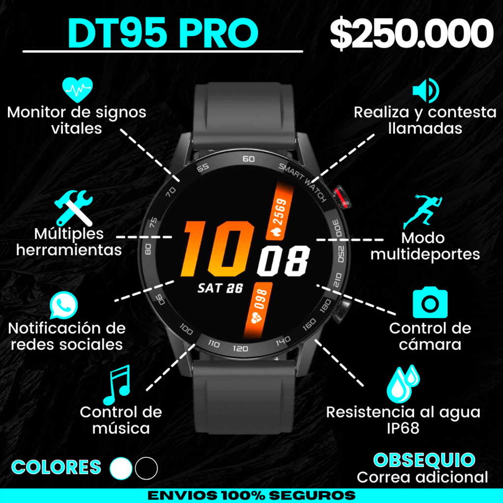 Smartwatch DT 95 Pro - Comprar en LJ Fashion Forward
