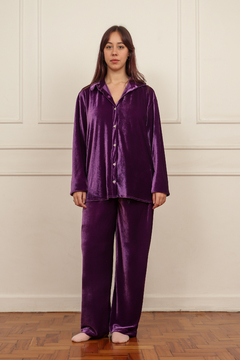 conjunto veludo roxo - comprar online