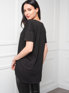 REMERA NEGRA PIMA MINU T-SHIRTS KIKA