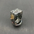 DARK GRAY Square ring with polished finish and accessories in STAINLESS SILVER, SILVER or GOLD - online store