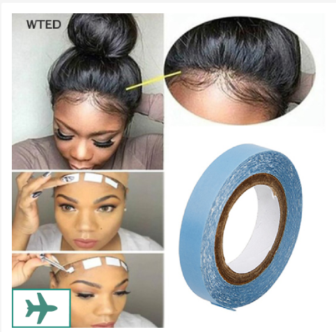 Fita dupla face 5 metros de reforço para mega hair de fita adesiva produto  com poder de fixação muito forte,serve para perucas lace front,fita  invisible