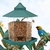 Plástico grande pendurado selvagem pássaro alimentador recipiente com pendurar corda hexágono à prova de chuva ao ar livre em forma de pássaro selvagem alimentador decoração do jardim - comprar online