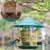 Plástico gazebo forma pássaro alimentador ao ar livre pendurado claro suporte de alimentos recipiente caixa pendurar corda alimentação casa tipo alimentador pássaro decoração na internet