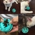 Brinquedo do gato do cão de estimação bola de alimentação de borracha interativa cão de estimação gato filhote de cachorro mascar brinquedo bola dentes mastigando brinquedo molar limpeza bola
