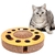 Gato do animal de estimação scratcher interativo catnip brinquedos gatinho riscando papelão com bolas brinquedo educativo turntable bola suprimentos para animais de estimação na internet