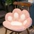 Sofá de pelúcia em formato de pata de gato Almofada de escritório Decoração elástica de alta qualidade cool