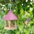 Imagem do Alimentador de pássaro gaiola de papagaio sementes de madeira recipiente de alimentos birdhouse recipiente de armazenamento dispensador de água para jardim villa decoração