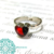 Anillo de Plata Corazón con semillas de Huayruro - comprar online