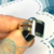 Anillo de Plata Cuadrado con Piedra Negra - comprar online