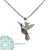Dije Colibrí de Plata con cubics blancos, rosa y negro. - comprar online