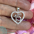 Dije Corazón con Cubics y Número 15 de Plata