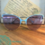 Gafas de Sol metal celeste y dorado