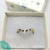 Anillo de Plata con detalles en Oro Cubic Blancos y Negros