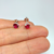 Aros de Plata Cubic Rojo - comprar online