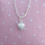 Dije de Plata Corazón Rayado