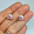 Aro de Plata Argollita con Corazón Cubic Rojo - comprar online