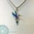 Dije Colibrí de Plata con Esmalte de Colores