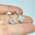 Aros de Plata colgante con Cubic - comprar online