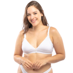 Corpiño Maternal Blanco de algodón H7400 en internet