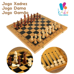 3 maneiras de jogar damas de xadrez multifuncional gamão cinco tamanhos  jogo de quebra-cabeça de mesa madeira maciça sem armazenamento dobrável  magnético