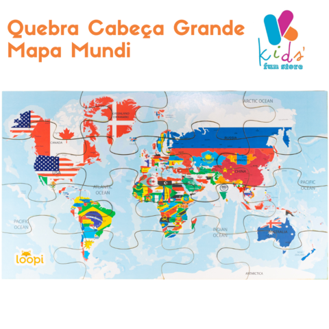 Quebra-cabeça Big Meu Primeiro Mapa Mundi - Ludopia