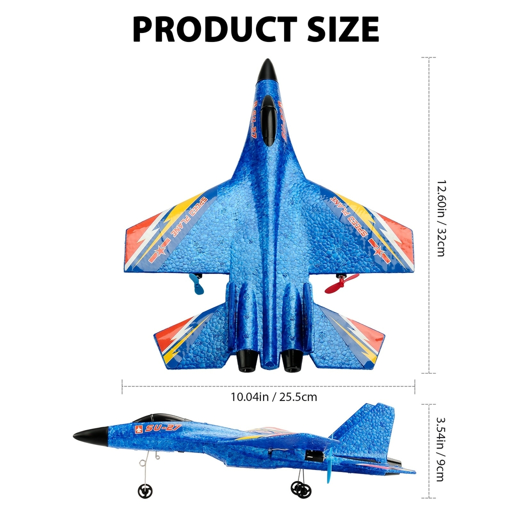 Avião Controle Remoto, Su27, 2 Baterias Bico Emborrachado no Shoptime