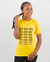 Camiseta Feminina Bike Pattern Amarela Paccelo Basic