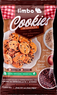 Cookies Integrales con Chips de Chocolate y Avena Limbo 160 grs