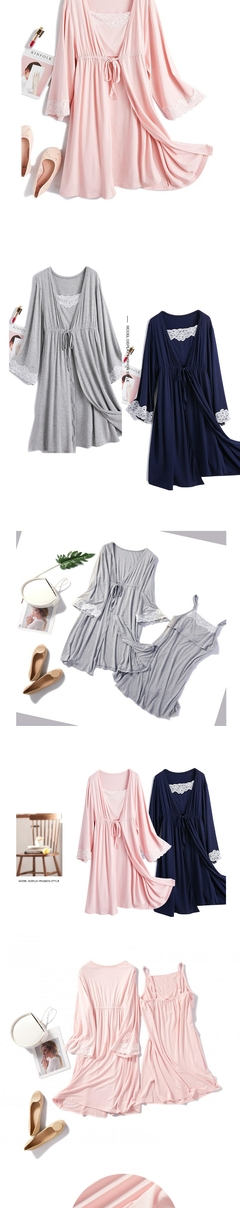 Camisola Maternidade Vestido + Robe de Trabalho de Parto - loja online