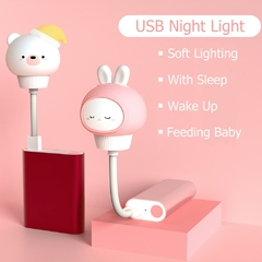 Lâmpada noturna led para crianças, luz noturna com controle remoto, com desenhos animados, para decoração de quarto - MONIQUE INACIO DE MOURA
