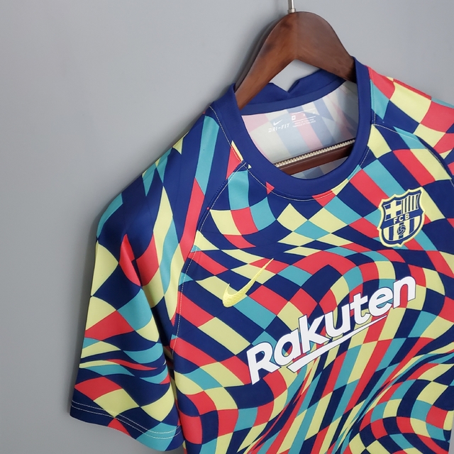 camisa barcelona treino azul