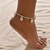 Modyle Shell Anklet Beads Starfish Anklets For Women Fashion Vintage Handmade Sandal Statement Bracelet Foot Boho Jewelry