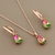 Gota de água brincos pingentes colares conjuntos 585 rosa brincos de ouro para as mulheres PRODUTO IMPORTADO - comprar online