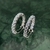 EVAS Luxury 100% 925 Sterling Silver Criada Moissanite Gemstone Hoop Earrings PRODUTO IMPORTADO - comprar online