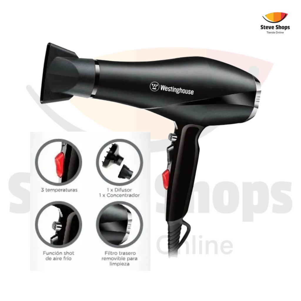 SECADOR DE PELO 2400W WESTINGHOUSE - Steve Shops