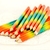 Lápis de arco-íris bonito 4 cores em 1 de madeira em triângulo
