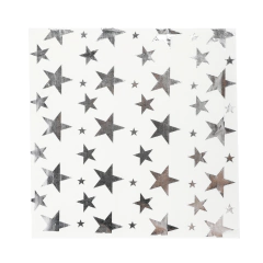 Servilletas Estrellas Plateado