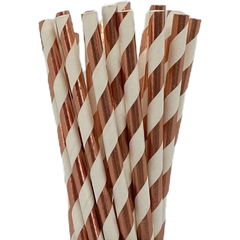 Sorbete Chevron Blanco con Rosa Gold