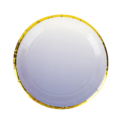 Vaso degrade con borde Dorado Azul - comprar online