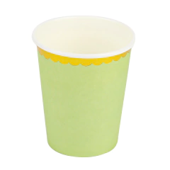 Plato liso con borde Dorado Verde - comprar online