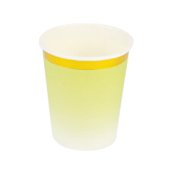 Vaso degrade con borde Dorado Verde