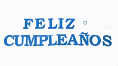 Banderin letras Feliz Cumpleanos Azul