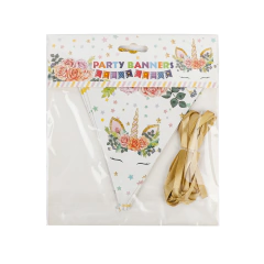 Descartable estampado Banderin Uni. Blnco - comprar online