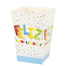 Pochoclera estampado Feliz Cumpleanos