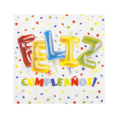Servilletas estampado Feliz Cumpleaños